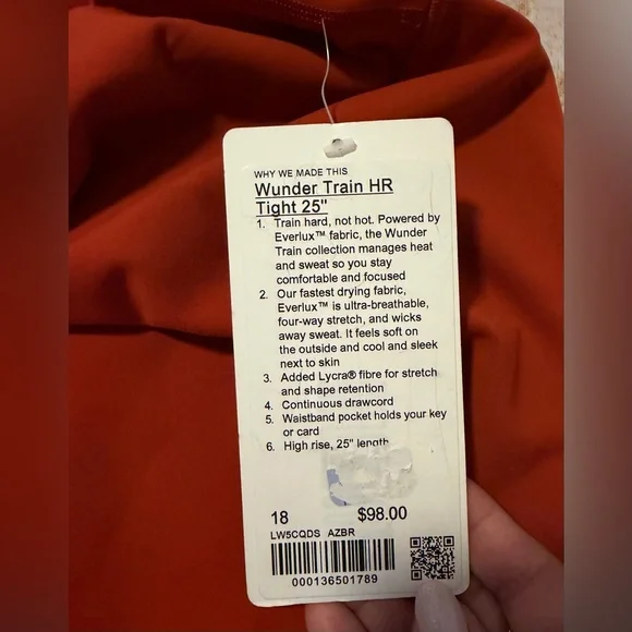 NWT Lululemon Wunder Train HR Tight, 25. Women’s 
Size: 18 - Picture 7 of 11